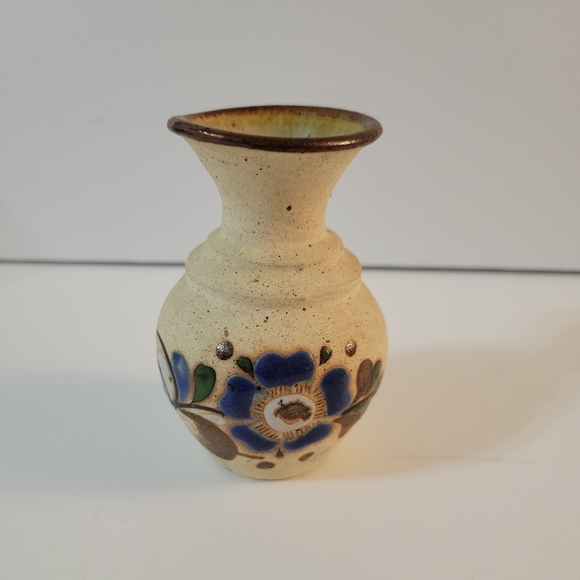Vintage Tonala Mini Vase Hand Crafted Mexico - Picture 1 of 9